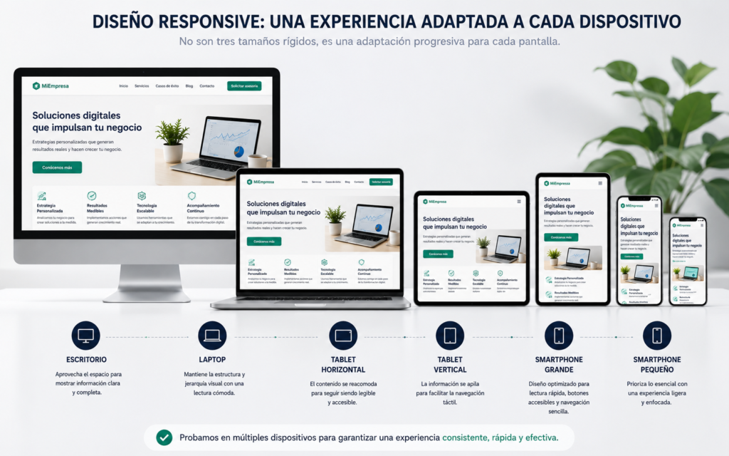 Mi página web se ve mal en celular: 11 problemas críticos de diseño responsive y cómo solucionarlos 3 Diseño Responsive